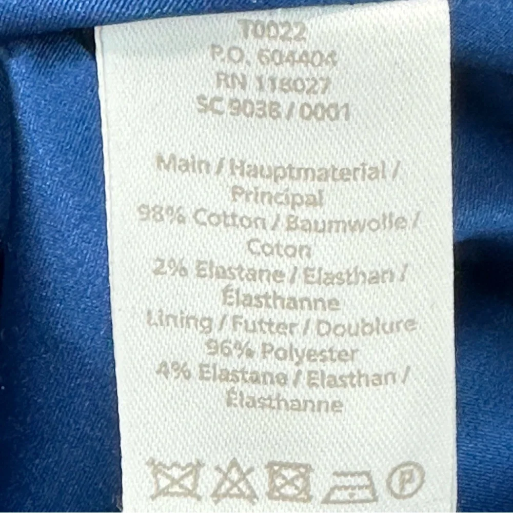 BODEN Skirt size 10R Martha Blue Red Pencil Floral Lined back vent - Picture 7 of 10